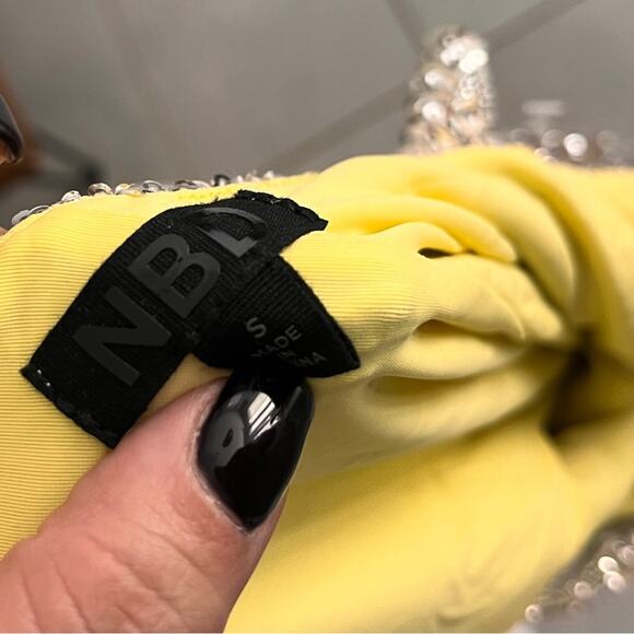 NWT NBD Silver Sparkle One Shoulder Mini Dress Sz S - Picture 4 of 4